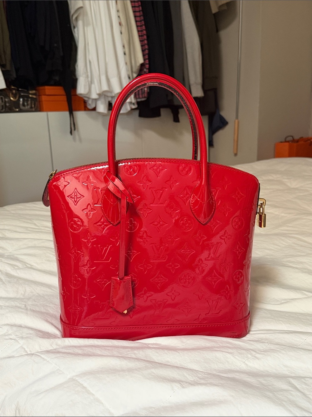 Louis Vuitton Red Vernis Tote